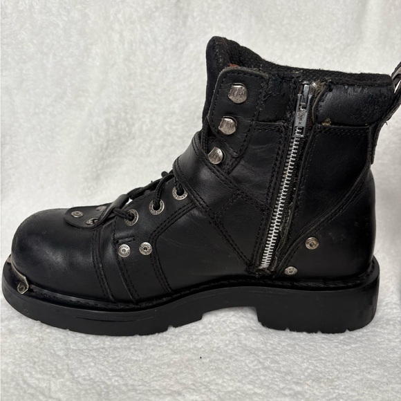Harley-Davidson Brake Buckle Black Leather Motorcycle Boots - Picture 5 of 15